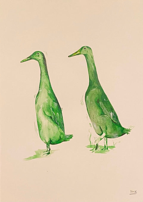 Indian Runner Ducks Print