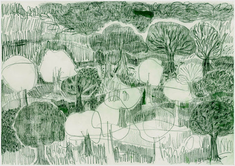 green trees
