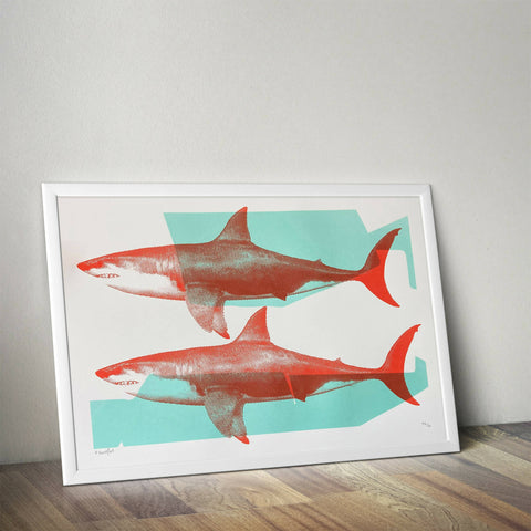 Turquoise and Red - 'Shark Tank'