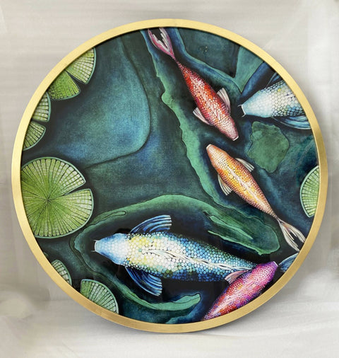 The Esoteric Pond-Gold Leaf Glass Orb