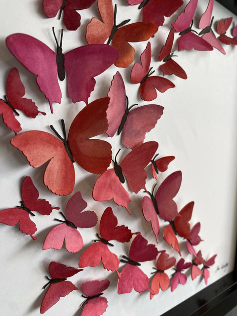 Paper Butterflies - Sweeping pinks