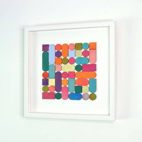 ABSTRACT GEOMETRIC COLOUR BLOCK 3D PAINTING
