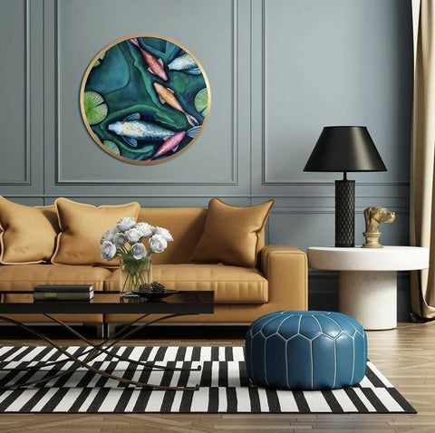 The Esoteric Pond-Gold Leaf Glass Orb