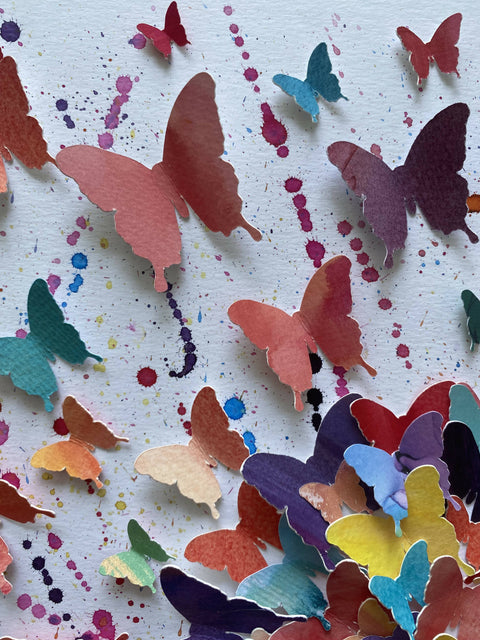 A pop of colour - watercolour butterflies