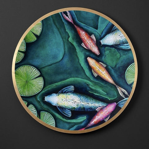 The Esoteric Pond-Gold Leaf Glass Orb