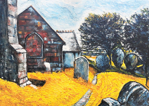 St Uny Churchyard at Lelant, Cornwall
