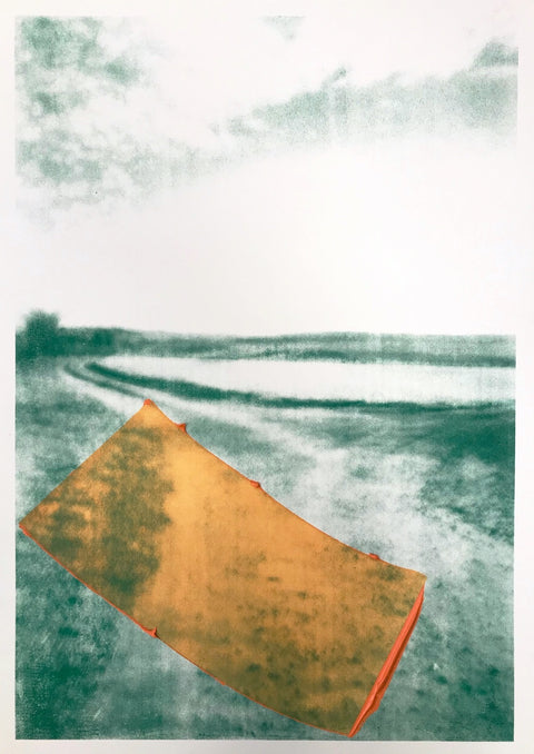 Green Gallops Merging with Burnt Orange