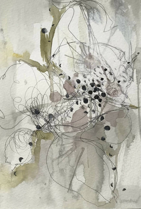 "Wandering II" Abstract Liberation Series- Mixed Media drawings