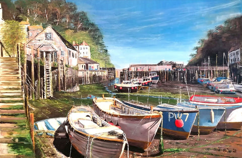 Polperro Harbour in the afternoon sun