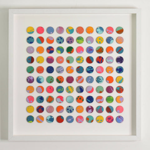 SPLASH ONE HUNDRED PAINTED DOTS COLLAGE