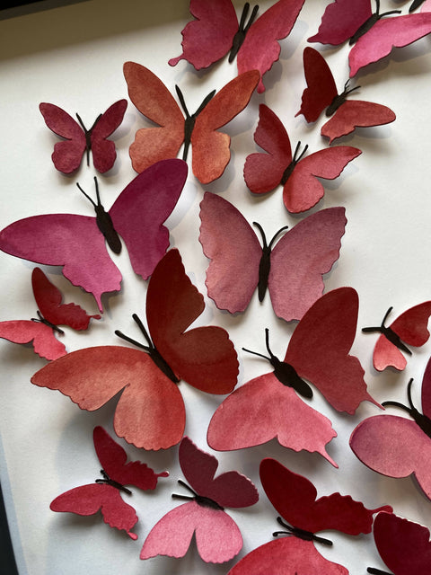 Paper Butterflies - Sweeping pinks
