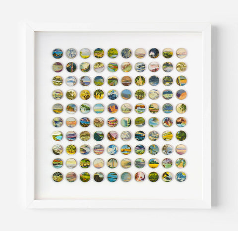 100 VINTAGE ENCYCLOPEDIA 3D DOTS COLLAGE