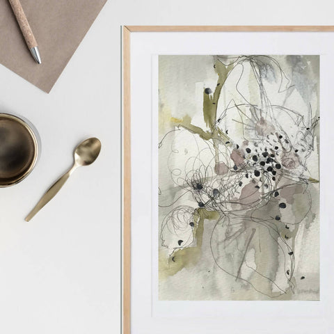 "Wandering II" Abstract Liberation Series- Mixed Media drawings