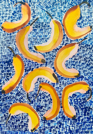 Cherry-McAlister-Bananas-On-Blue-Parquet