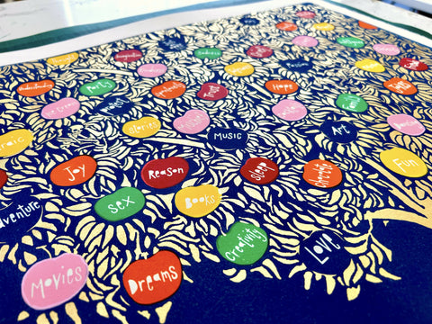 Eat All The Apples cyanotype