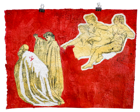 After Frederic Leighton / Simon Vouet — Abram and Angel / three Crouching Nudes