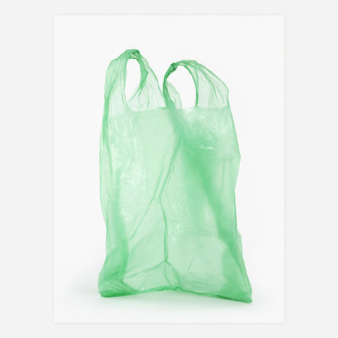 #0181, Green Vest Carrier Bag Print