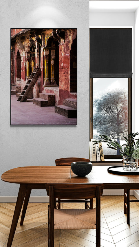 Wazir Khan steps ii - Fatima Mian - Photography - Photographer - Photograph - Bike in archway - Pakistan - travel photography - Fine art photography - artist - art - buy photography.2