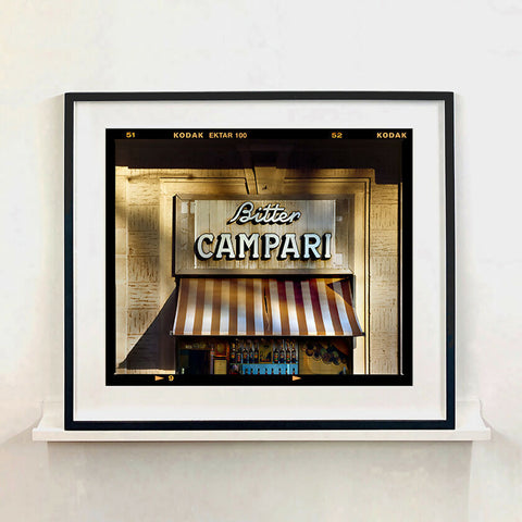 Bitter Campari Sign Landscape Black Frame 970