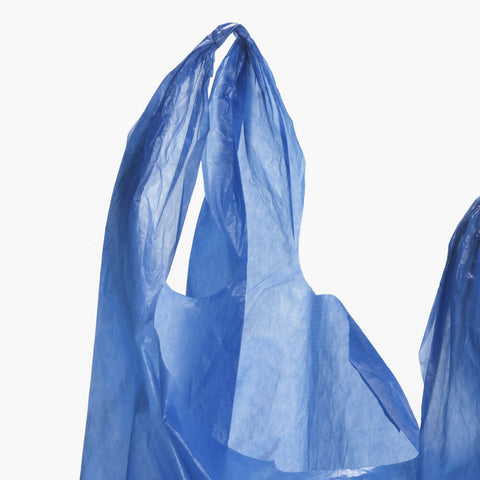 #0024, Blue Vest Carrier Bag Print