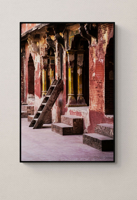 Wazir Khan steps ii - Fatima Mian - Photography - Photographer - Photograph - Bike in archway - Pakistan - travel photography - Fine art photography - artist - art - buy photography