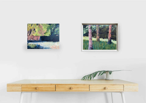 Three Birches_Sound of the Breeze_on wall © Sheri Gee 2024