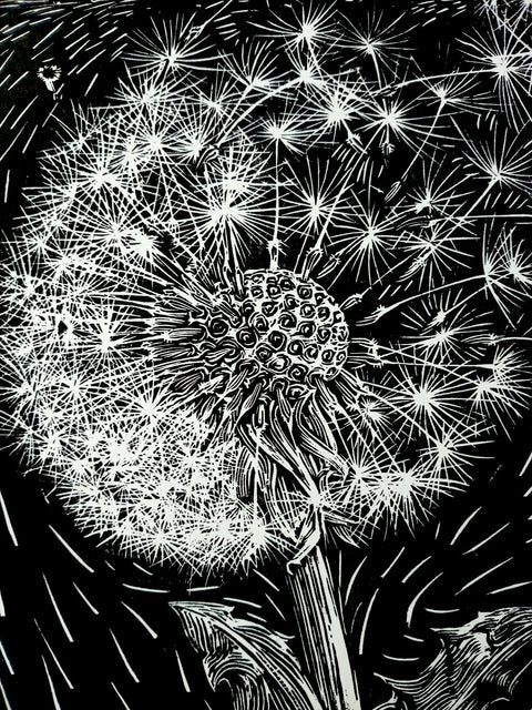 Dandelion with Oil Refinery