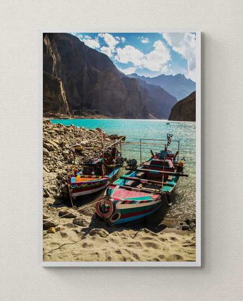 Boats on Attabad Lake