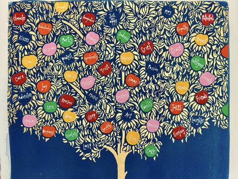 Eat All The Apples cyanotype