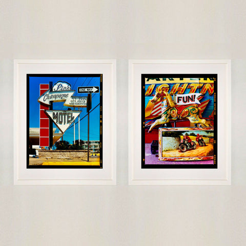 Pink Champagne Motel Fun 445 Pair White Frame