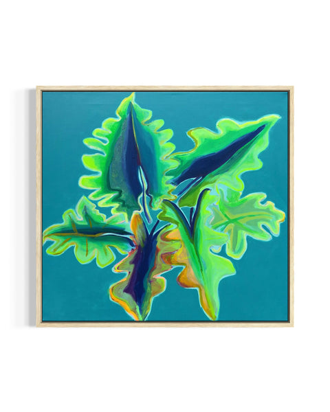 Turquoise And Emerald Alocasia Study