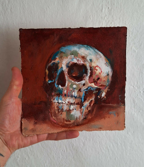 Skull on Handmade Paper