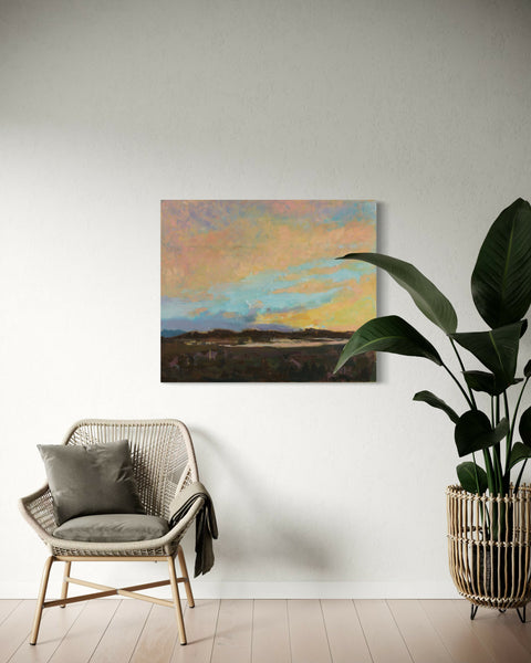 Sunset on the Vanishing Lake