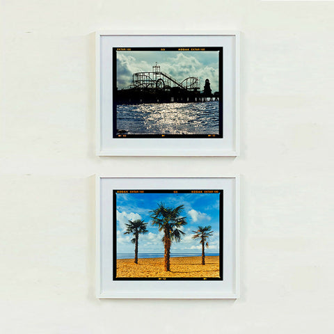 Pleasure Pier Three Palms 445 White Frame Pair