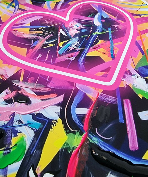 Pooh bear, shine print. Embellished and close up