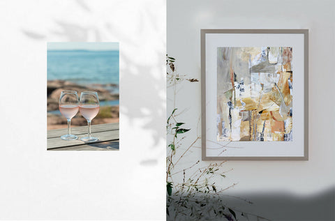 rose with blush painting