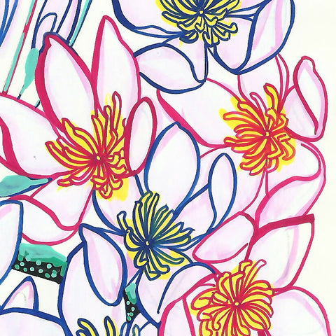 Blackbird and Clematis