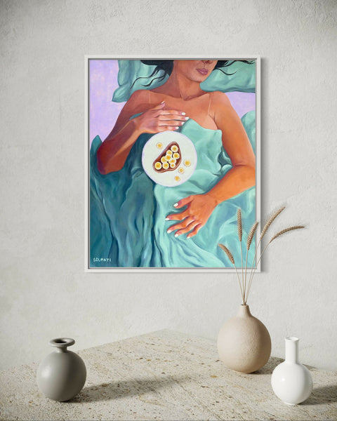 Breakfast in bed_wall_framed