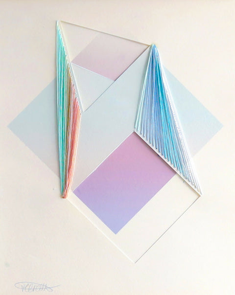 Hannah Pratt Offcuts no.4 paper collage with embroidery