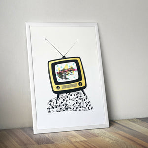 Froggy-Vision-Screen-Printed-Poster-Mock-Up-In-Frame