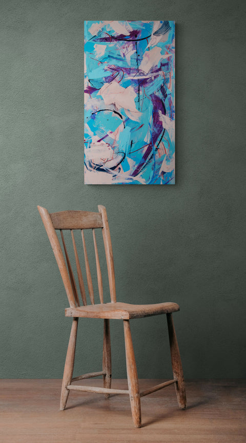 Zylon - in room 2 - zylon - fatima mian - artist - abstract painting - painter - london artist - buy art - art for sale - bame artist - affordable art.2