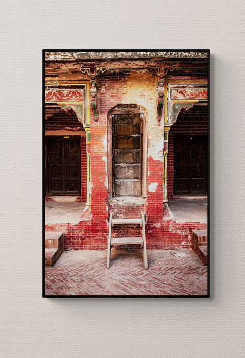 Wazir Khan Steps- Fatima Mian - Photography - Photographer - Photograph - Bike in archway - Pakistan - travel photography - Fine art photography - artist - art - buy photography.3