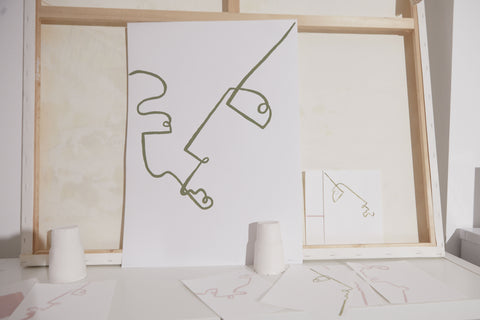 Gazing into the abyss - Line Drawing 1