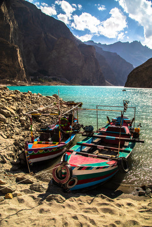 Boats on Attabad Lake