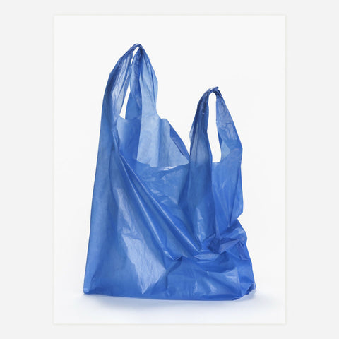 #0024, Blue Vest Carrier Bag Print