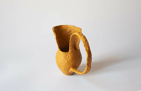 Sculptural paper mache jug