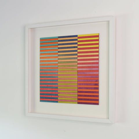 Three Panel Stripe ombre