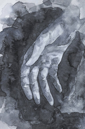 Hold my hand - Watercolour painting