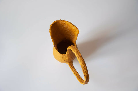 Sculptural paper mache jug