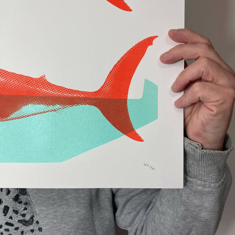 Turquoise and Red - 'Shark Tank'